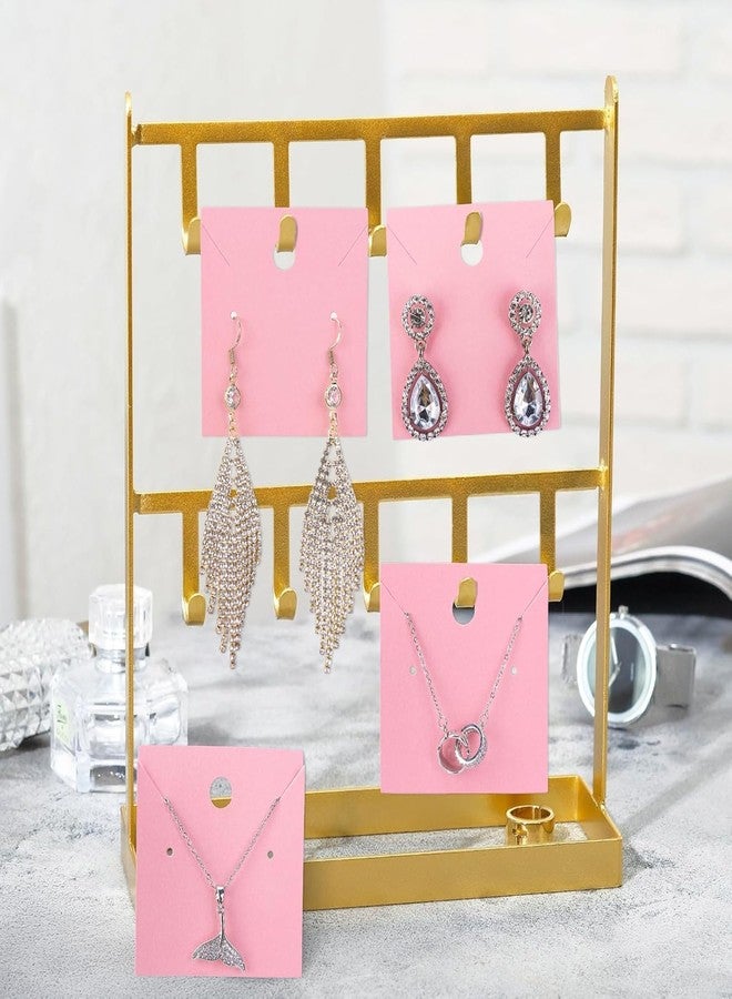 Festiko® 100 Pcs Pink Earring Display Cards (2.4 Inch) | Square Kraft Jewellery Holder Cards for Earrings & Necklaces | Jewellery Display for Handmade, Small Business, Craft Fair & Retail Use (Pink) - Image 5